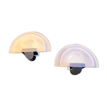 Pair of "Diva" wall lamps, by Ezio Didone for Arteluce, 1980s