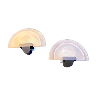 Pair of "Diva" wall lamps, by Ezio Didone for Arteluce, 1980s