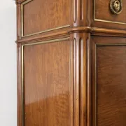 Secretary with drop-leaf in Louis XVI style – Wood, gilded brass and columns