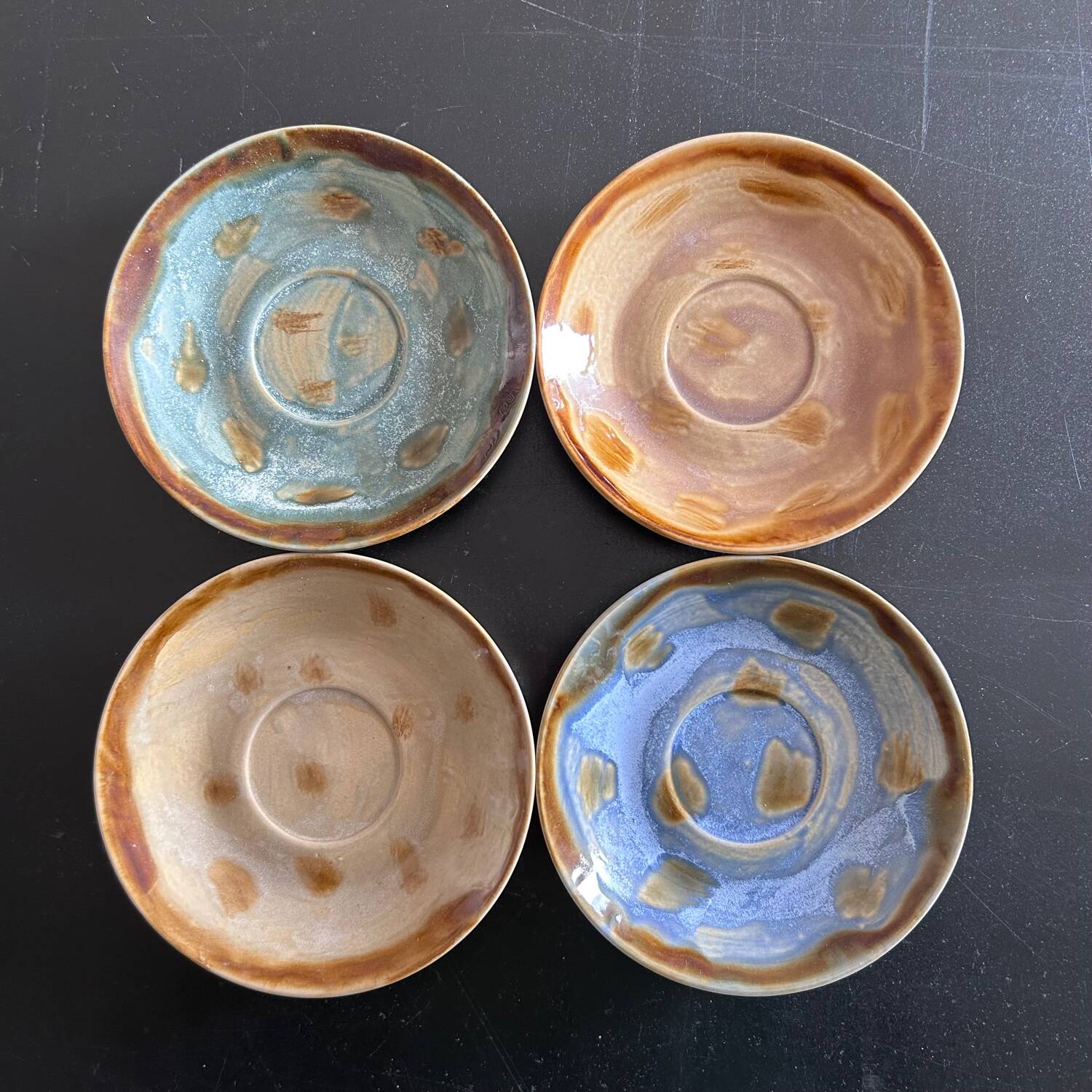 Set of 4 handmade plates