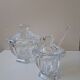 Set of a Harcourt Baccarat mustard and sugar bowl