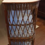 Sideboard of rattan and wood