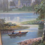 Tableau pastel ancien