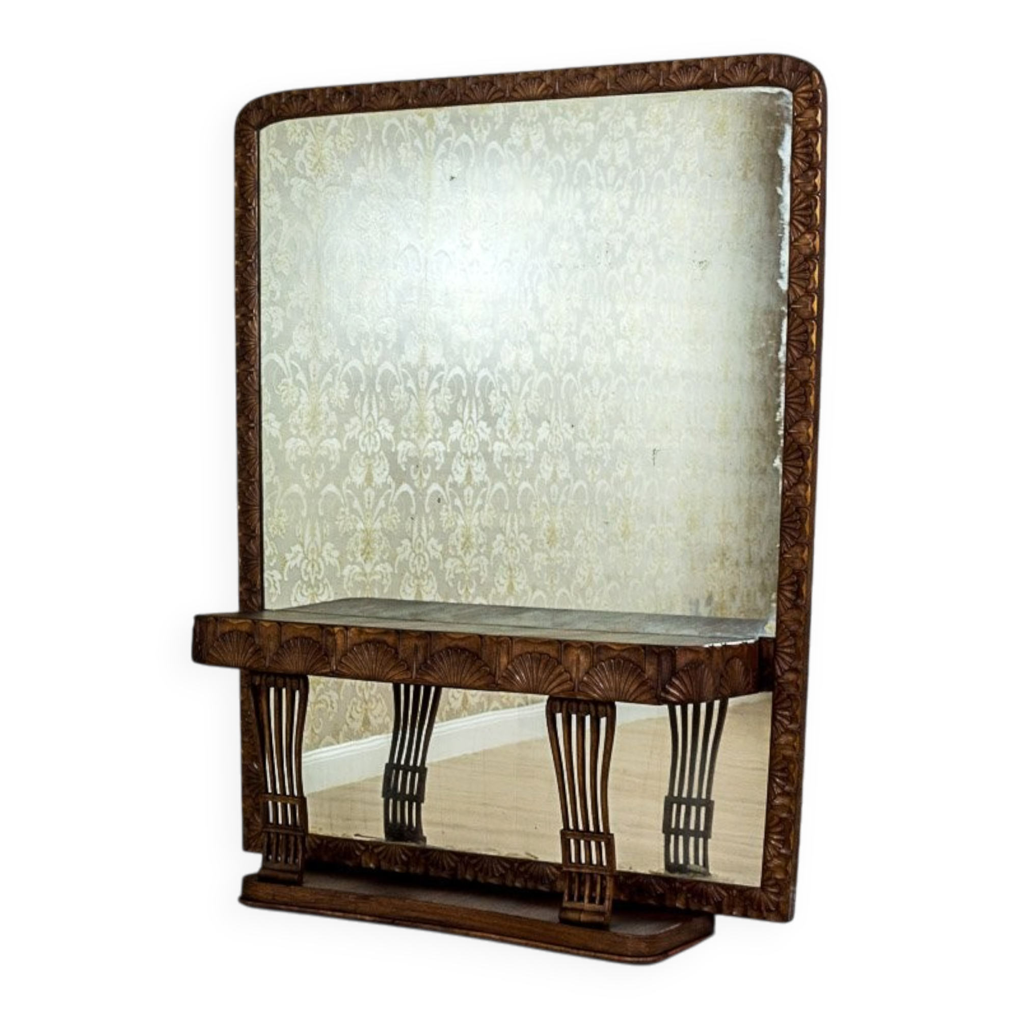 Pearwood Vanity Table with Mirror, 1900s