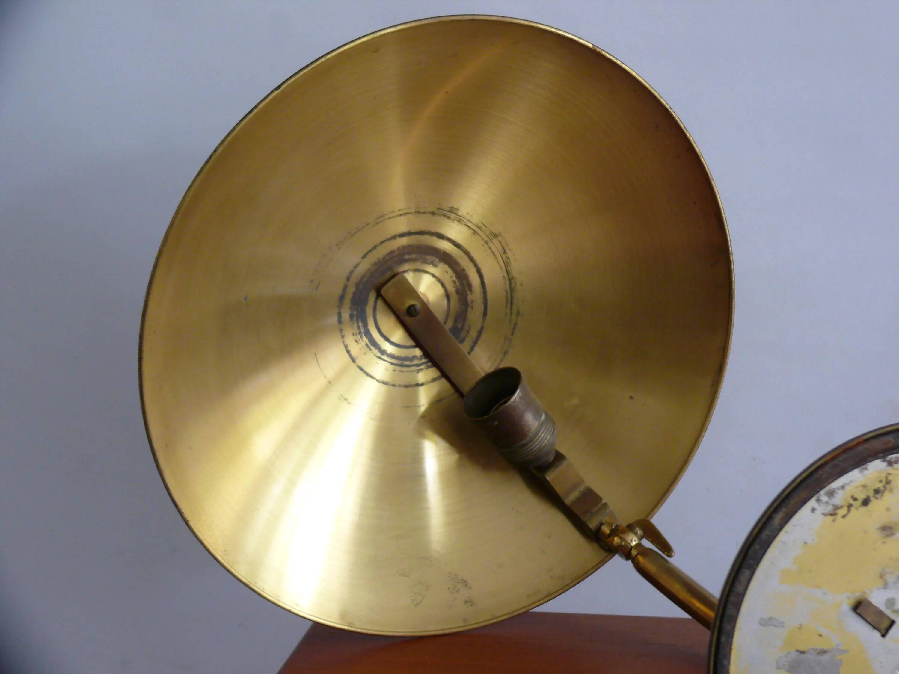 Large brass table lamp, Egon Hillebrand, 1930s