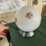 Flowered opaline lamp
