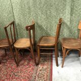 Set of 4 vintage bistro chairs 50s