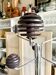 Space Age coat rack with 8 hooks in chrome-plated metal and brown bakelite