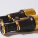 Pair of 1900 theater binoculars brass and restored leather