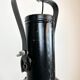 Industrial Black Enamel Factory Spotlight with Convex Glass Cover, 1960s