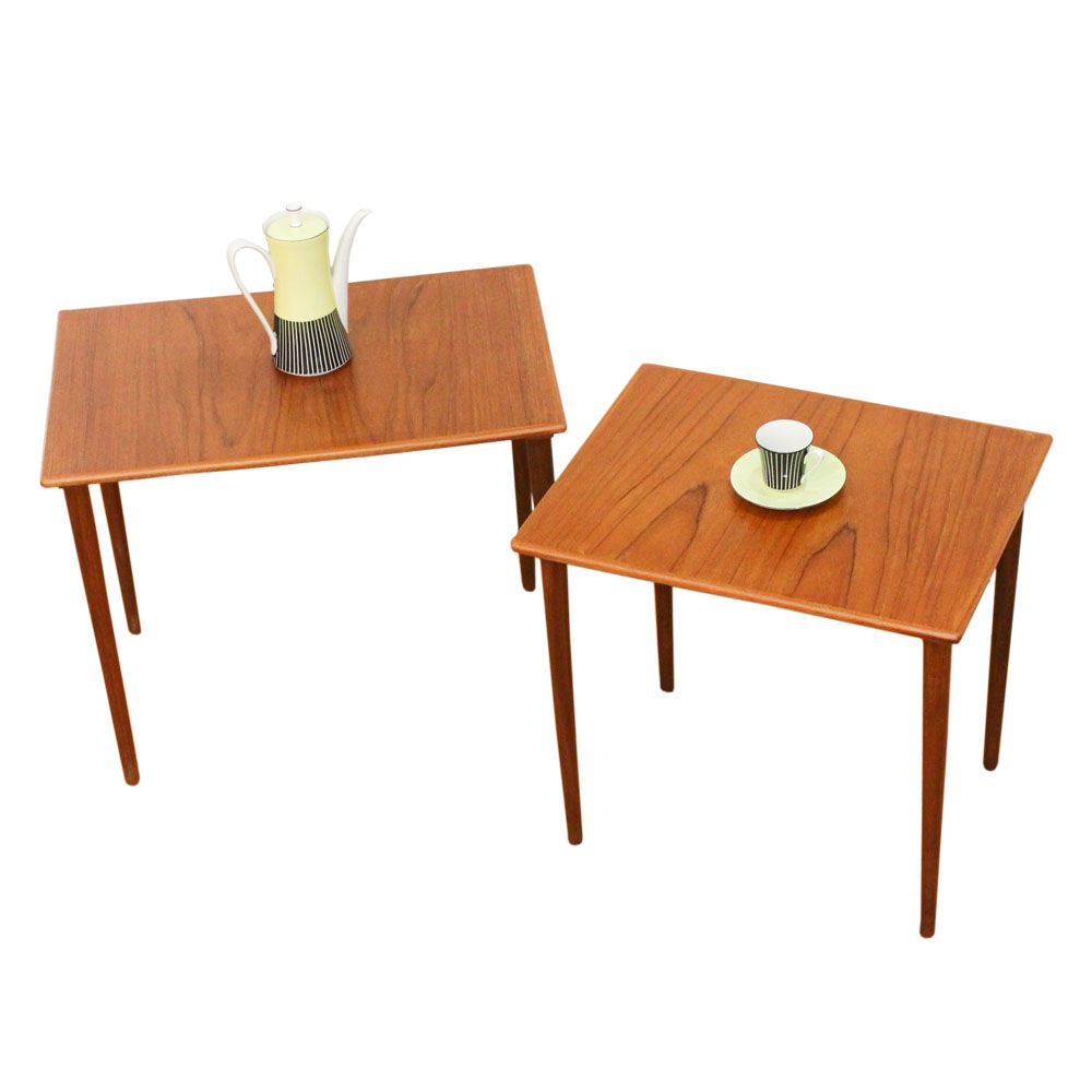 Two danish teak nesting tables