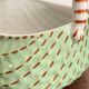 Vintage Mid 20th Century Limoges ULM Porcelain Basket with Handle
