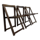 Set of 3  wooden folding chairs, 1960’s