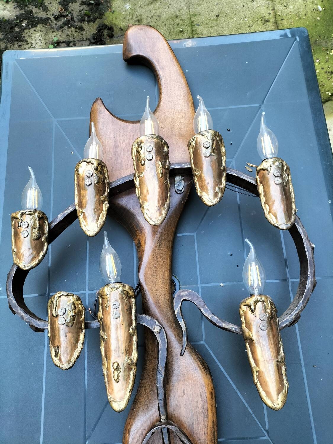 Large wall sconce, one-of-a-kind