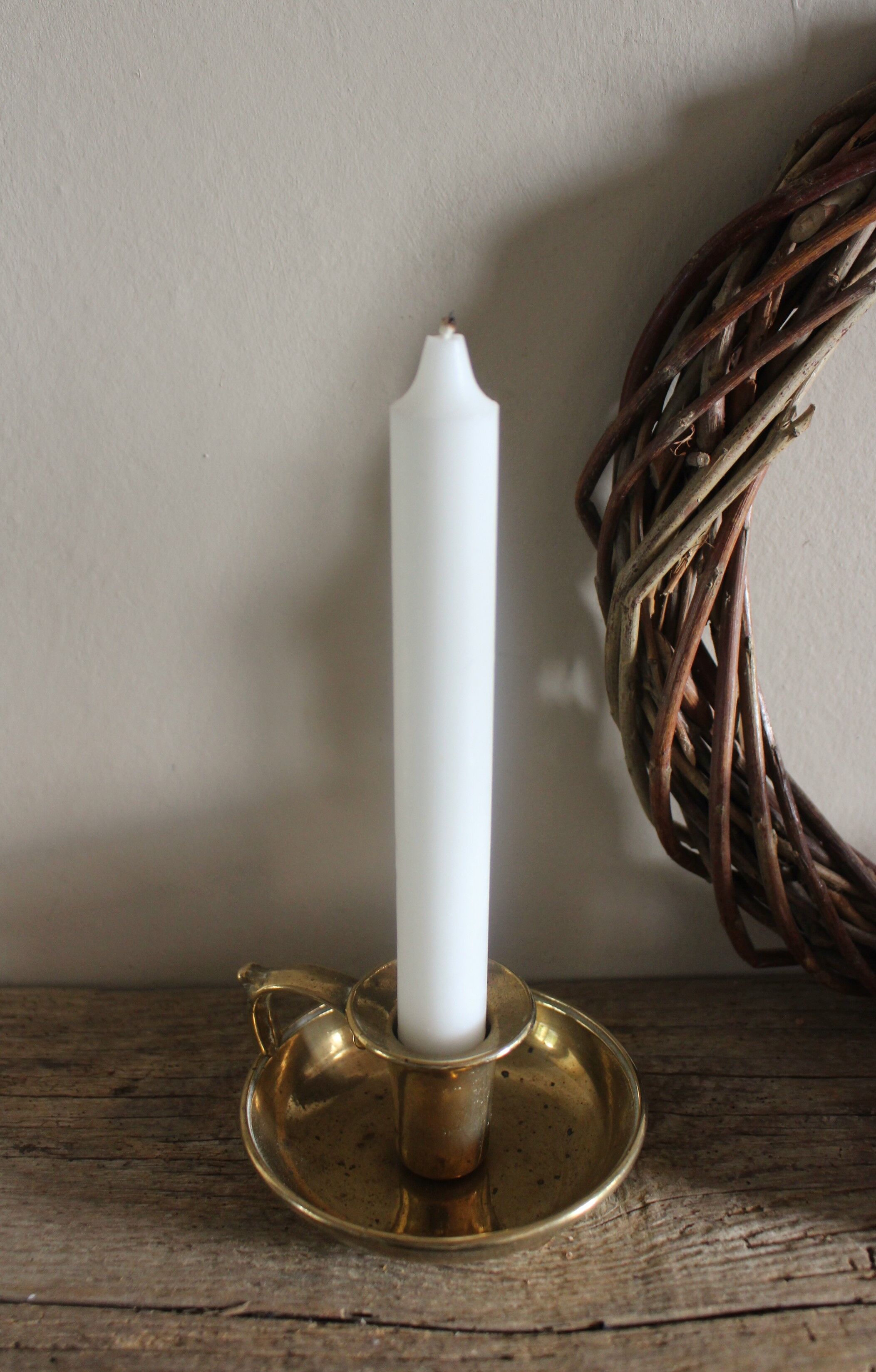 Cave rat brass candle holder