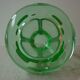 Green crystal vase from the 50s