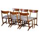 Dining Chairs in Oak and Teak, Denmark, 1960s, Set of 6