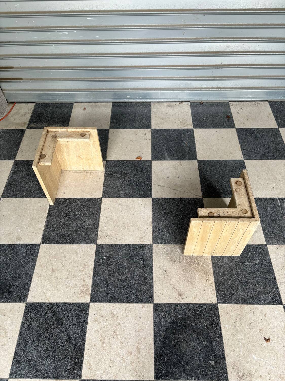 Vintage travertine coffee table