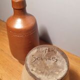 Duo bottle and vase in sandstone