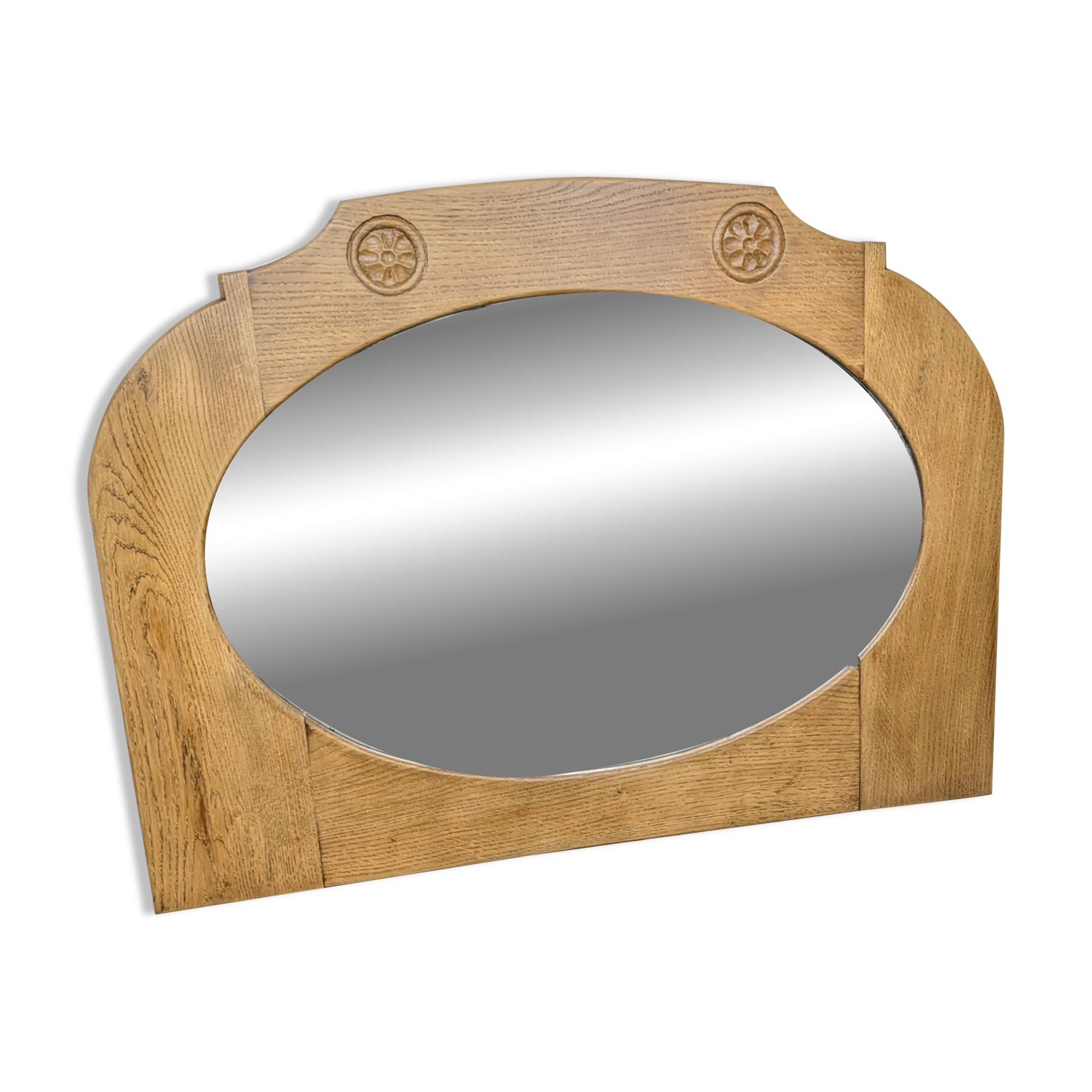 Carved oak mirror - 1930s