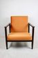 Fauteuil lounge GFM-142 en velours orange attribué à Edmund Homa, années 1970