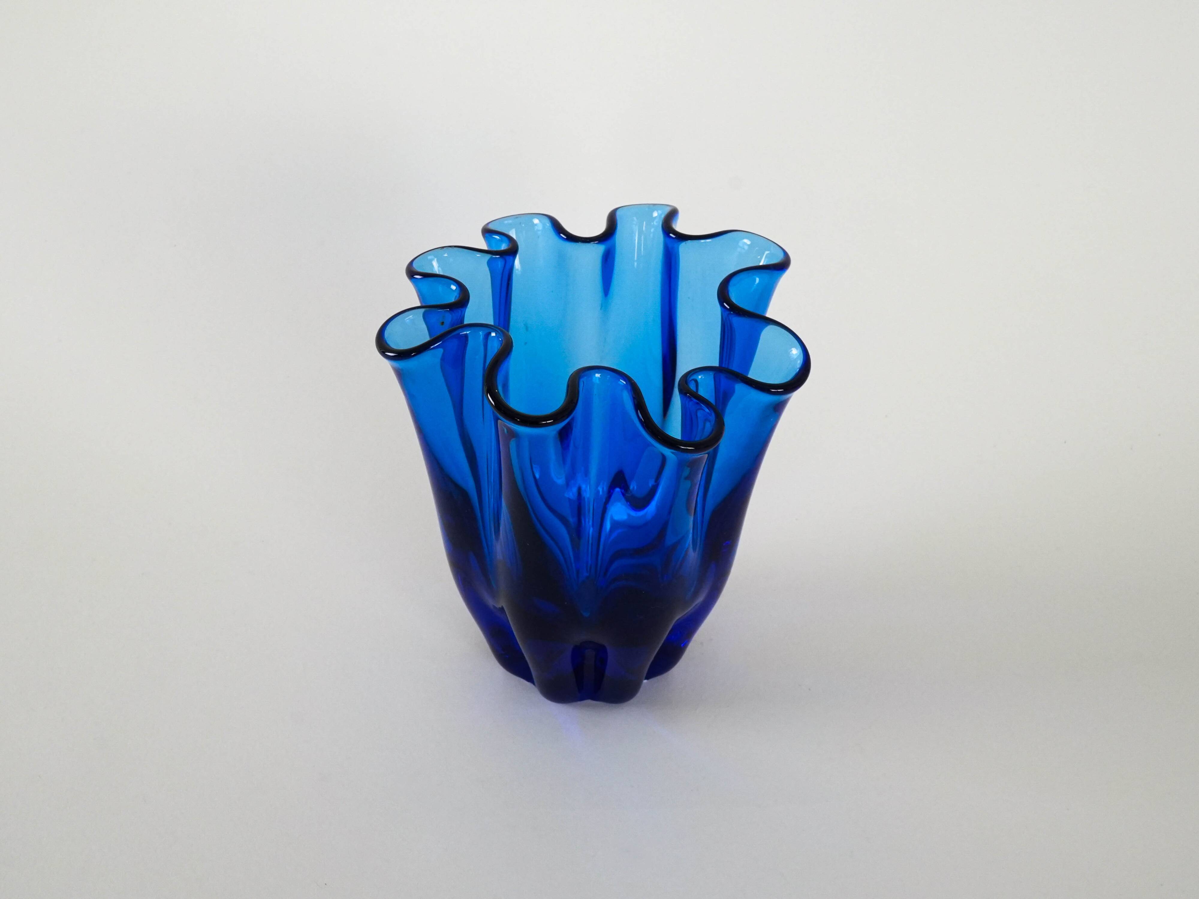 Cobalt vase, Danish design, 1970s, made in Denmark
