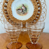 Ensemble de 6 verres vintage style Art déco