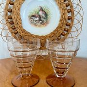 Ensemble de 6 verres vintage style Art déco