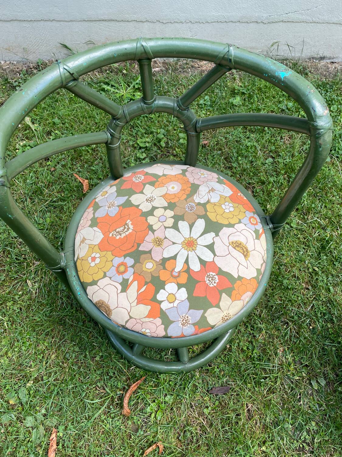 Pair of rattan armchairs