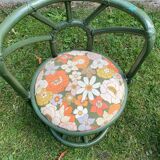 Pair of rattan armchairs