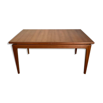 Scandinavian extendable table in teak 149/225x86cm vintage an60