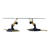 Brass French ballerina coffee table, France 1960s