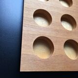 Vintage Danish 9 Candle Wooden Candle Holder