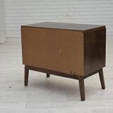 1960s, Danish radio/TV commode, laqered ash wood, wood marquetry door.