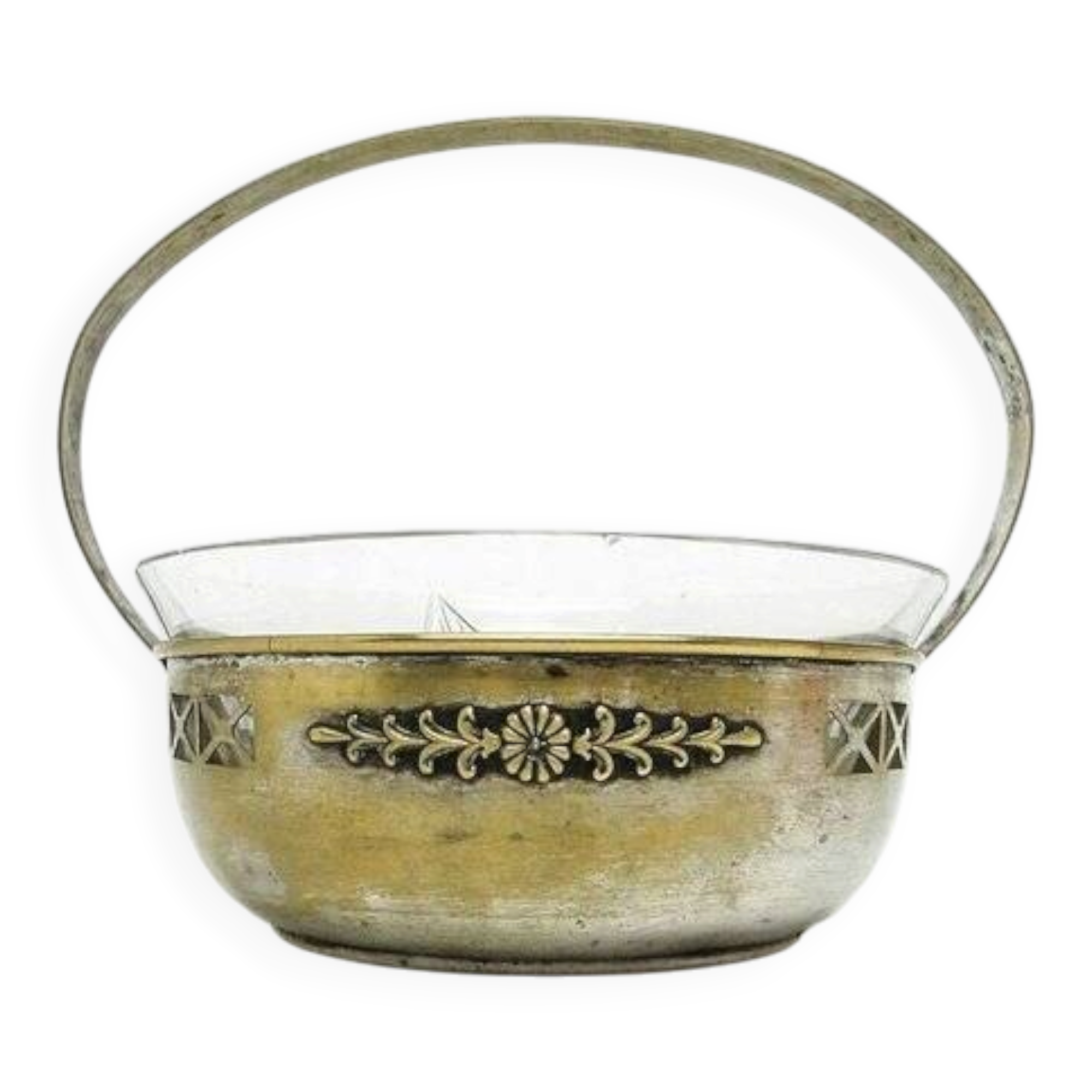 Silver-plated brass sugar bowl from Berndorf, Germany, 1920s