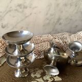 6 stainless steel cups by Guy Degrenne, 1970s