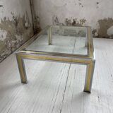 Table basse chrome laiton Romeo Rega