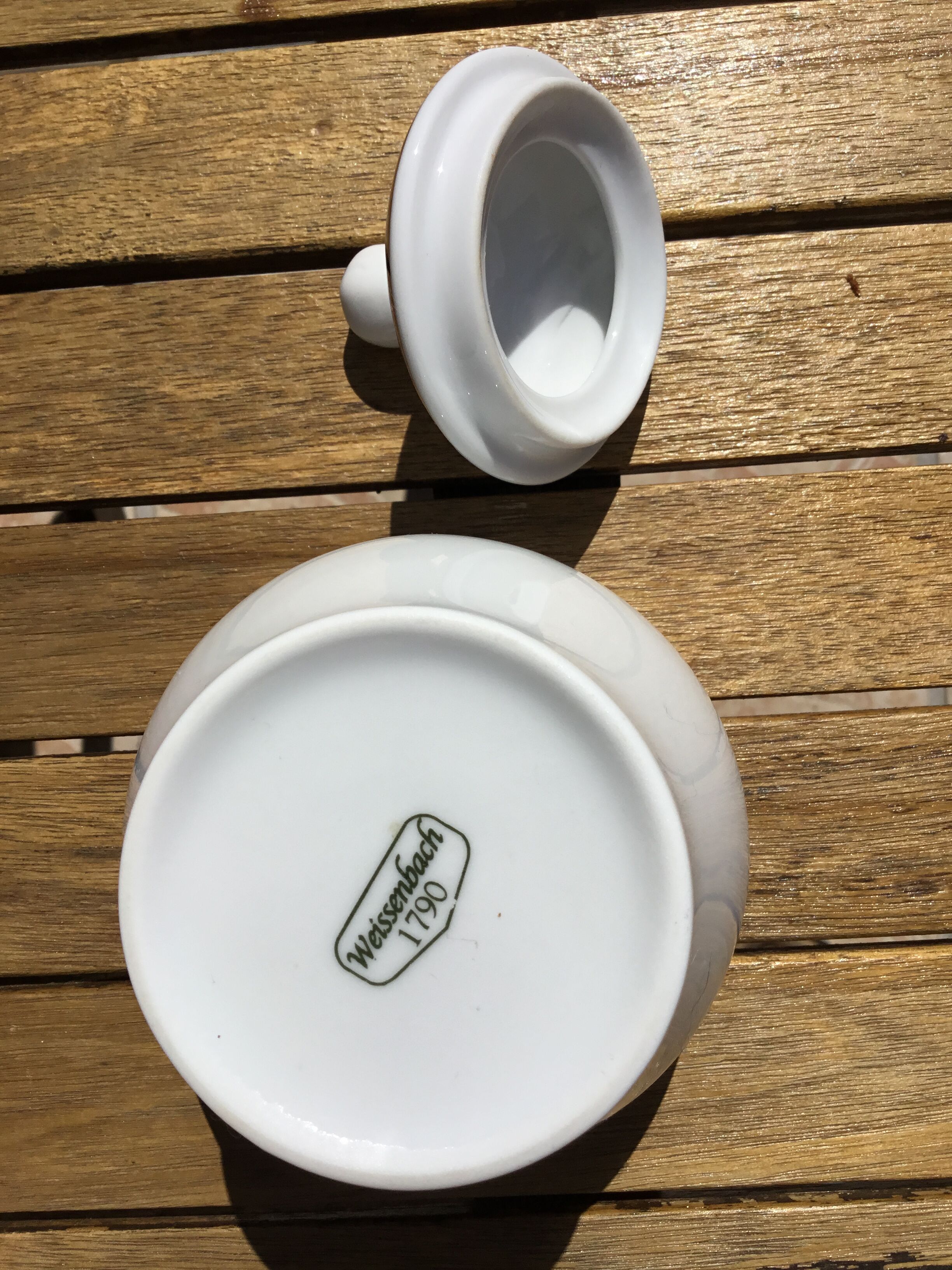 Porcelain sugar bowl