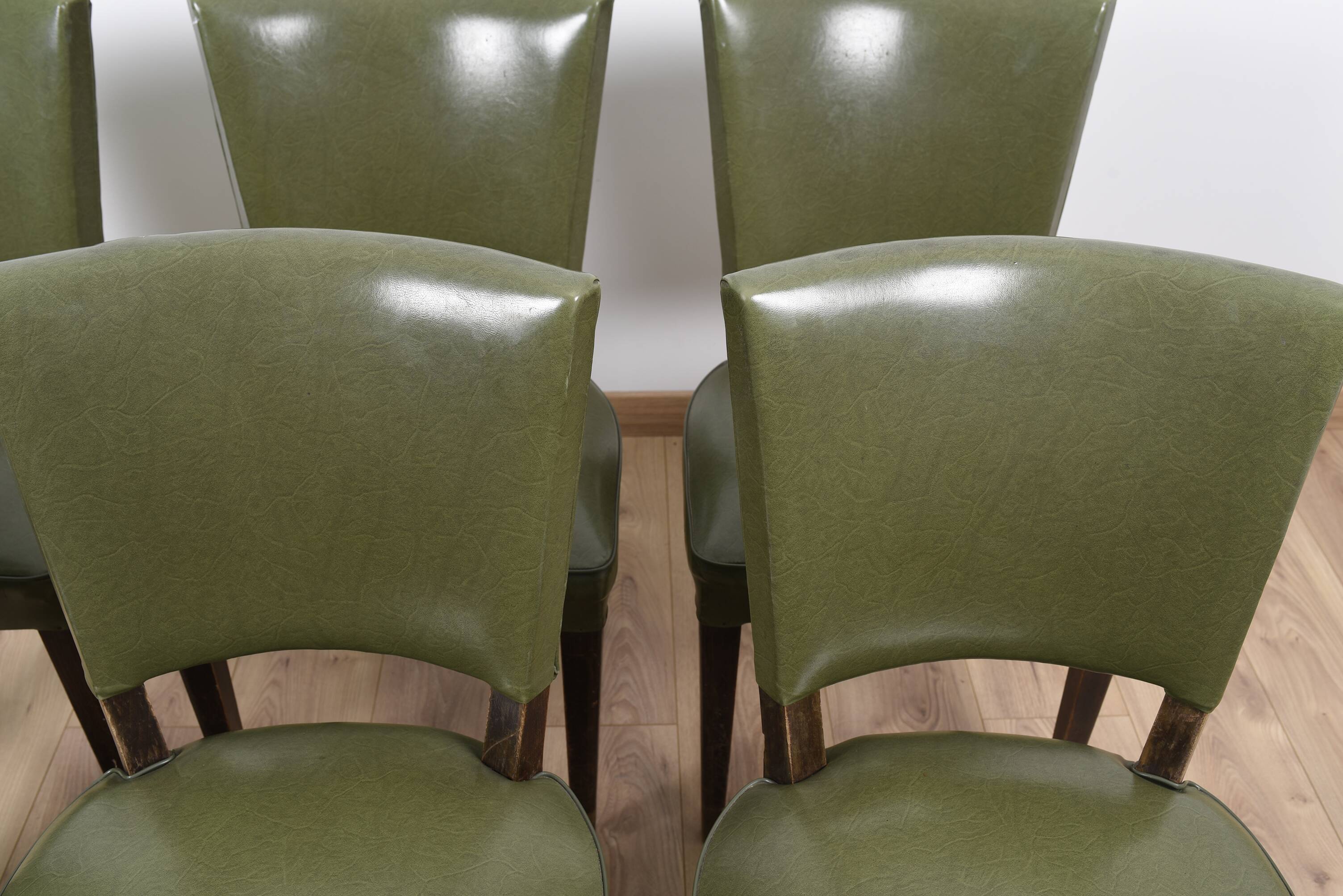 Leather and wood bistro chairs