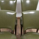 Leather and wood bistro chairs