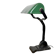 Vintage Green Enamel Bank Lamp, 1930s