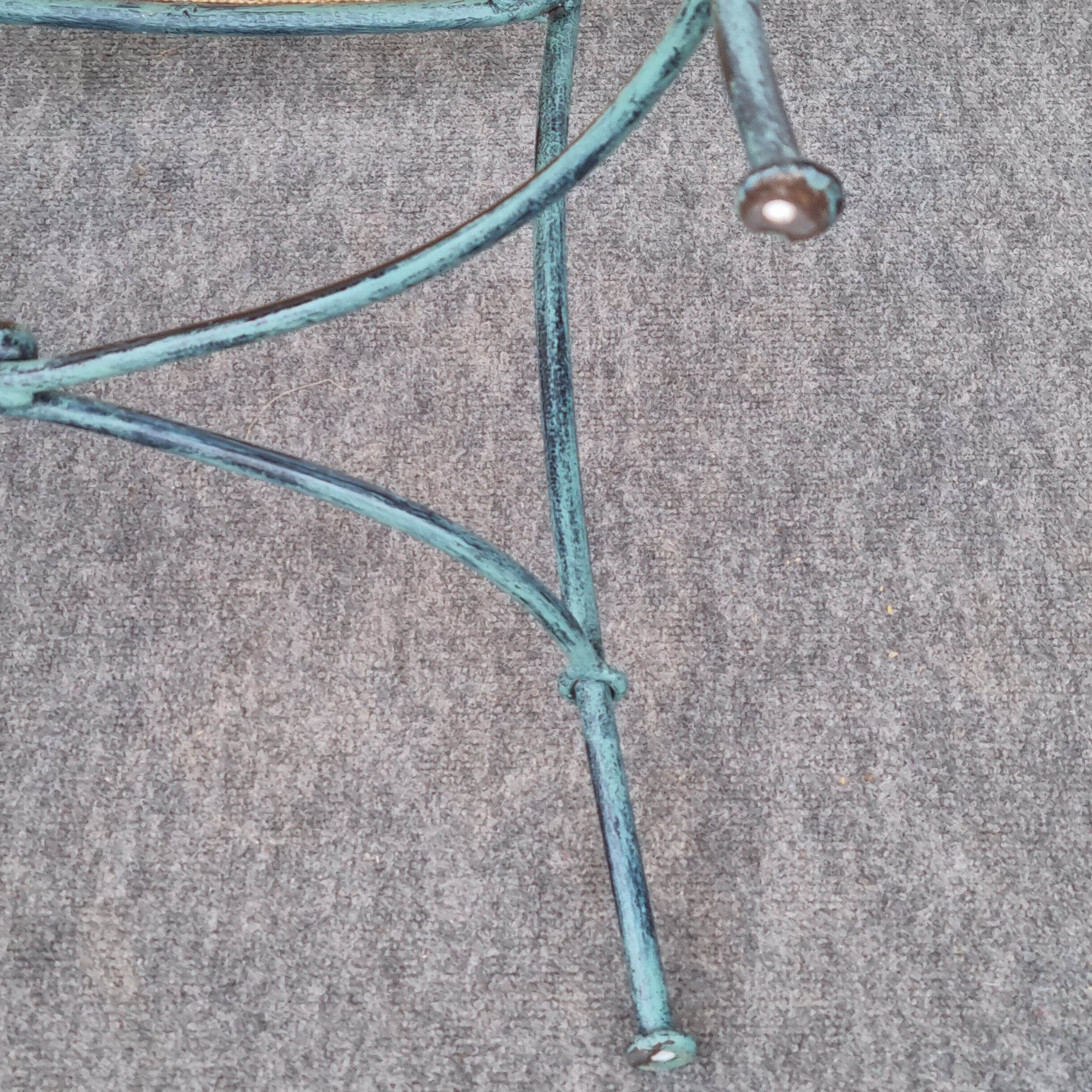 Set of 1 Table and 4 Chairs wrought iron 80s