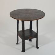 Antique Viennese side table handcrafted in wrought iron.
