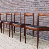 Rosewood Astrid Dining Chairs by Oswald Vermaercke for V-Form, 1962, Set of 5