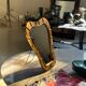Italian table mirror in gilded wood, 1950s