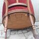 Lot 2 fauteuil voltaire médaillon bergère rouge bois sculpture