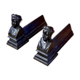 Cast iron chenets "Republic"