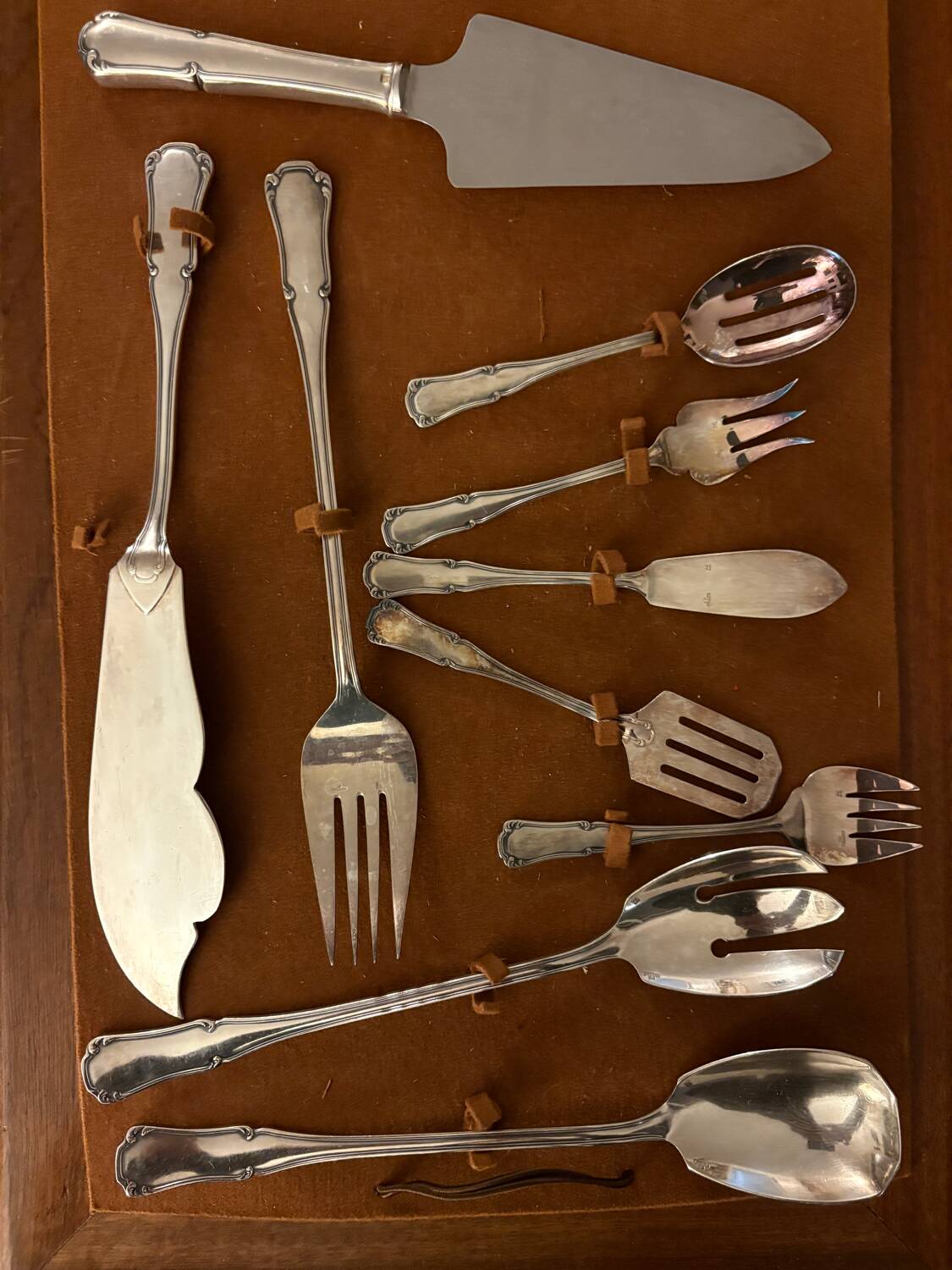 Silver-plated metal cutlery set Ercuis model Valençay - 148 pieces