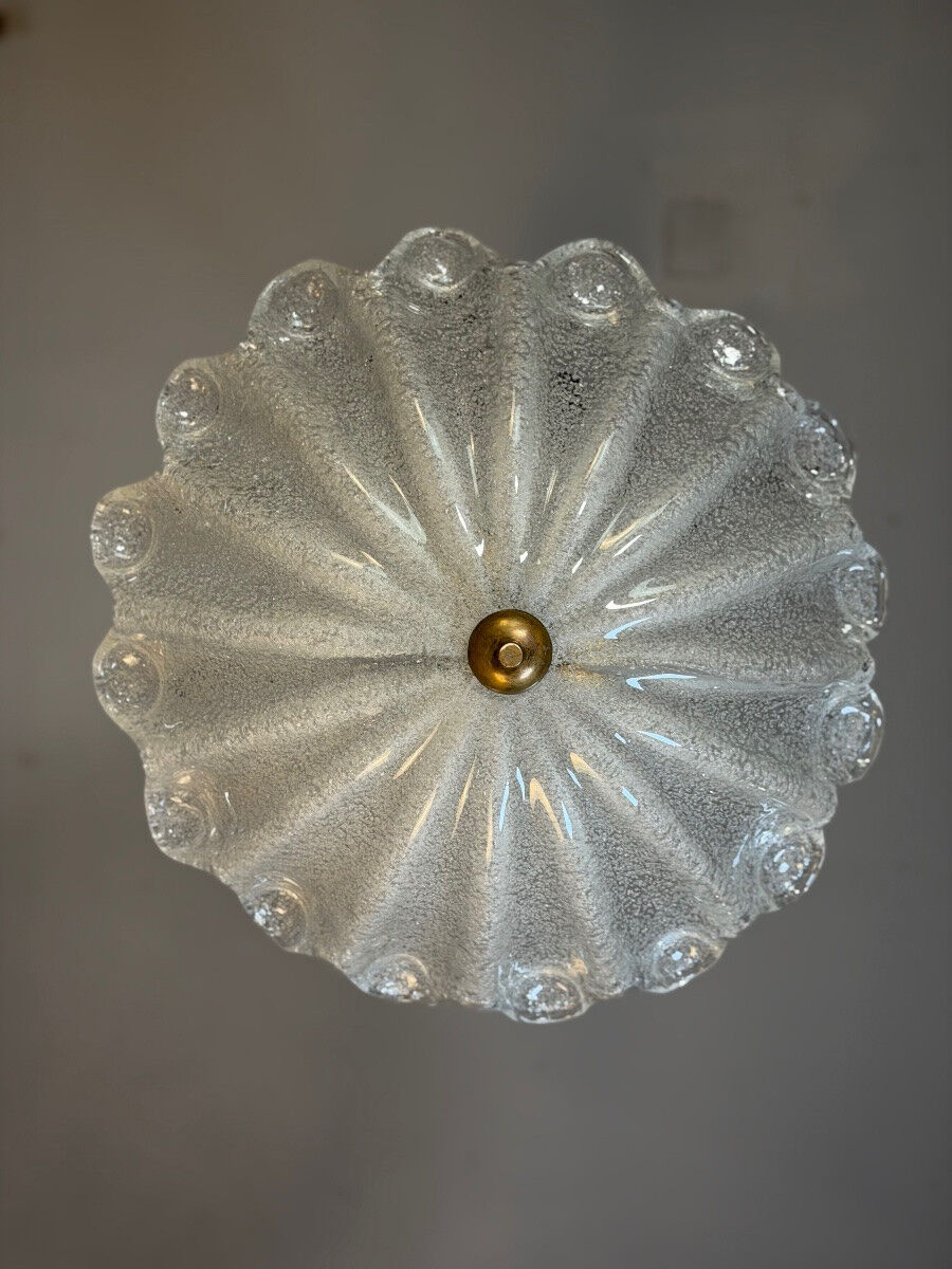 Colourless Murano glass chandelier, Venice circa 1940