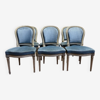Suite de 6 chaises de style Louis XVI